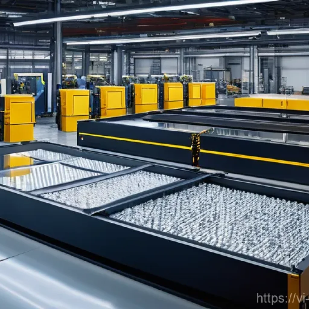 금속 소성가공 원리 - **Prompt: The Dawn of Smart Metal Fabrication**
    An expansive, brightly lit, and ultra-modern fac...