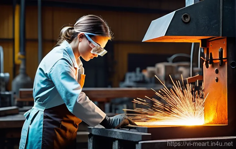 금속 소성가공 원리 - **Prompt: The Dawn of Smart Metal Fabrication**
    An expansive, brightly lit, and ultra-modern fac...