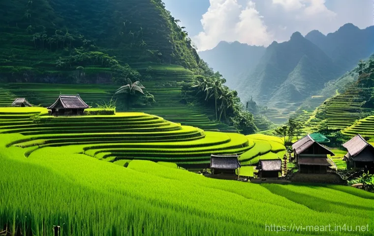 블랙스미스 공예 개론 - **A vibrant display of exquisite handmade Vietnamese forged products in a bustling traditional marke...