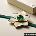 Home 14 금속공예 제품 포장 디자인 - **Prompt:** A close-up shot of a meticulously designed gift box for handcrafted silver jewelry. The ...