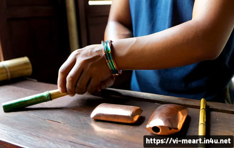 금속공예와 스마트 머티리얼 - Photorealistic Vietnamese metal artisan in a bright Ho Chi Minh City workshop, carefully shaping a s...